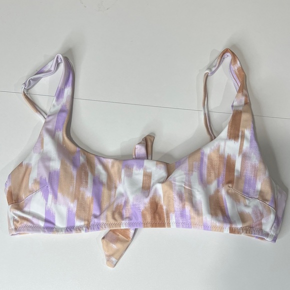 aerie Other - Aerie Scoop Pastel Patterned Bikini Top Medium